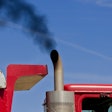 Truck emissions smoke