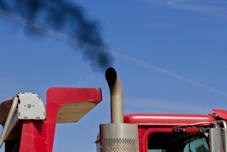 Truck emissions smoke