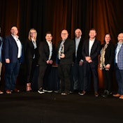 Members of Continental Battery Systems pose with FleetPride leaders after receiving FleetPride's 2024 Supplier of the Year award.