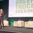 Mary Aufdemberg from DTNA speaks at Green Truck Summit