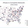 The complete National ZEV Freight Corridor Strategy network, 2040