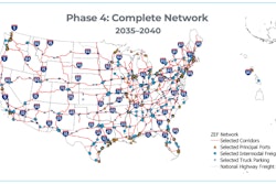 The complete National ZEV Freight Corridor Strategy network, 2040