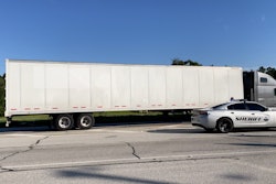 Deputy pulled over a semi truck