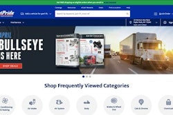 FleetPride's new website home screen