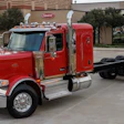 Peterbilt Model 589 in front of Peterbilt building