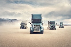 Volvo VNL all truck options driving in the desert