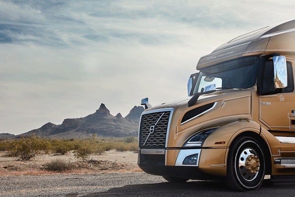 Volvo Truck in western desert