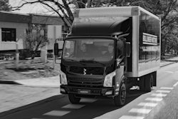 Bollinger Motors truck driving down street