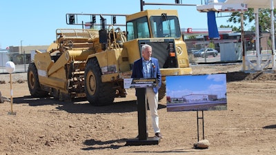 Vanguard President and CEO Tom Ewing speaks at groundbreaking