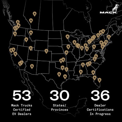 Mack's Certified EV Dealer map