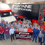 Fontaine Modification celebrates the 20,000th truck made in its Statesville plant.