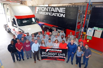 Fontaine Modification celebrates the 20,000th truck made in its Statesville plant.