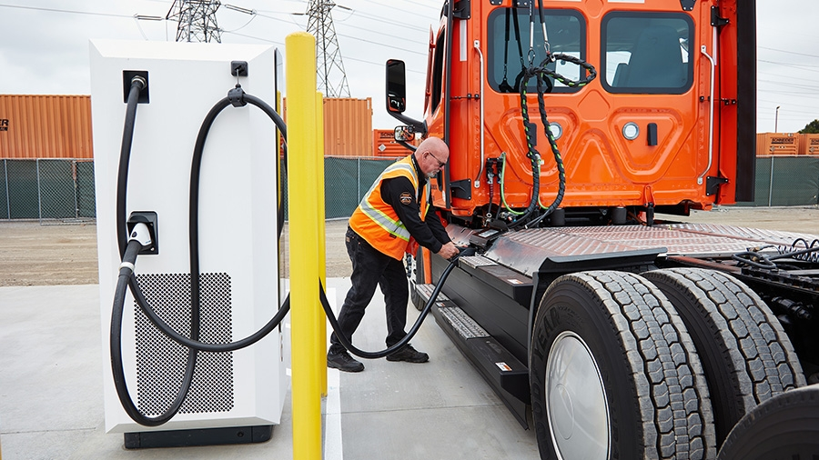 electric truck charging
