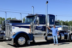 Peterbilt Model 589 milestone truck