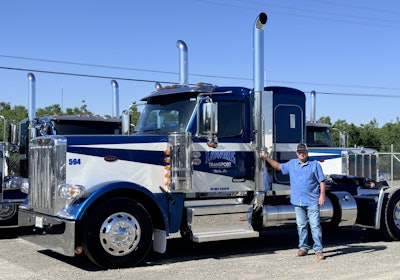 Peterbilt Model 589 milestone truck