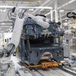 Robots assemble a truck at Volvo's New River Valley assembly plant.