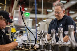 Jamestown employees working on an assembly line