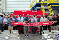 Lucas Oil ribbon cutting at grease production facility