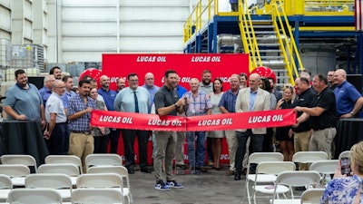 Lucas Oil ribbon cutting at grease production facility