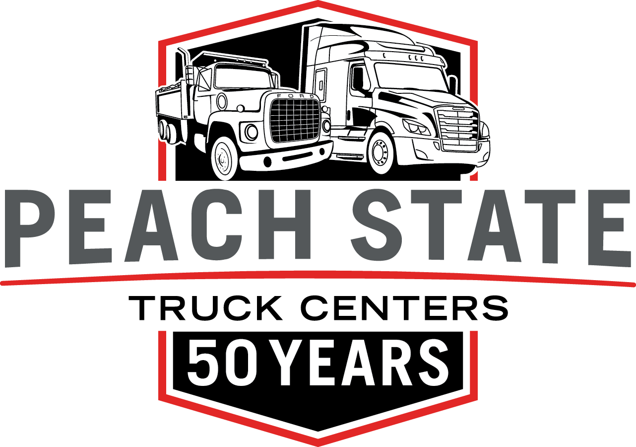 Peach State Truck Centers' 50-year anniversary logo
