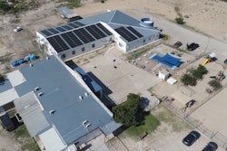 An aerial shot of a children's home in Acuña, Mexico.
