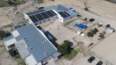 An aerial shot of a children's home in Acuña, Mexico.