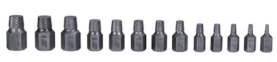 Snap-on screw extractor set