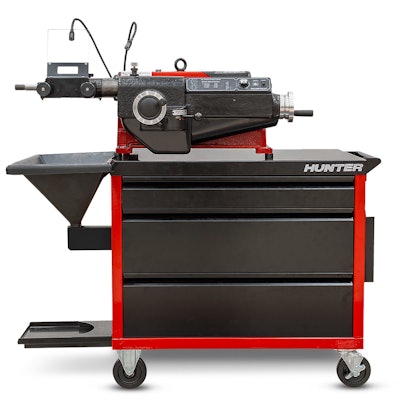 Hunter's rolling lathe cart