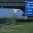 truck parking highway sign