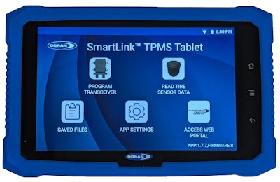 Doran's TPMS tablet