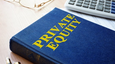 Book on private equity on table