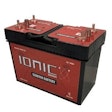 A red battery that says IONIC on the front