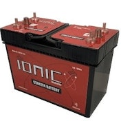 A red battery that says IONIC on the front