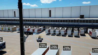 An illustration of the Mitsubishi Electric Automotive Americas yard logistics solution.