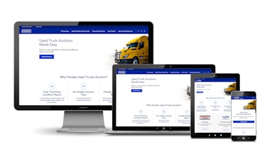 Penske Used Truck auction website