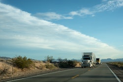 Truck on California highway