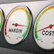 Dashboard with sales margin and costs