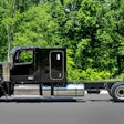 A Peterbilt 589 with auto hauler modifications from Fontaine Modification