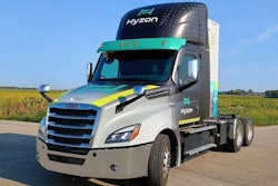 A Hyzon hydrogen fuel cell electric truck