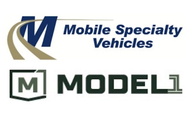 The logos for Mobile Specialty Vehicles and Model 1