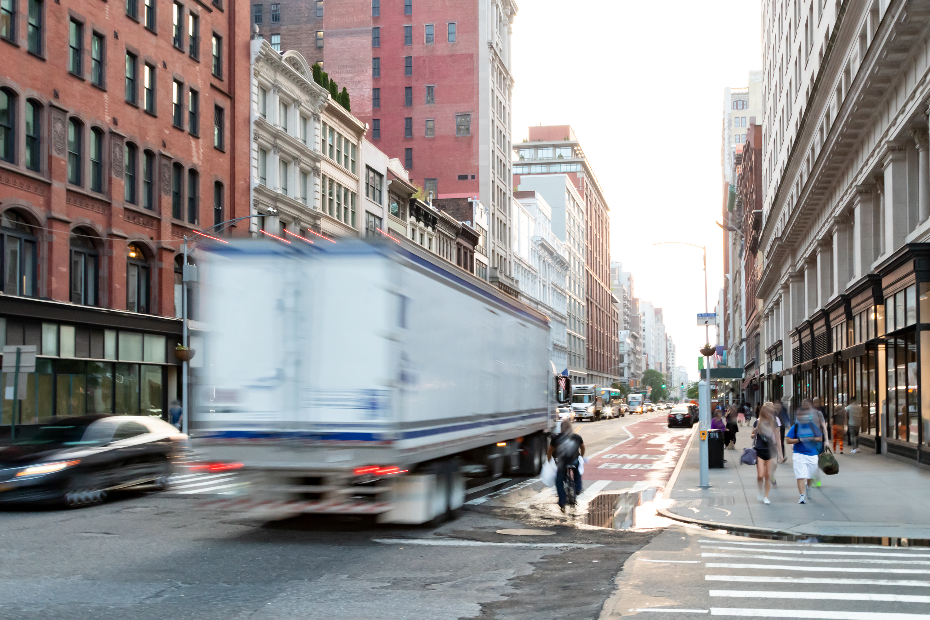 Truck in downtown New York