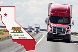 A truck and the state of California logo