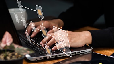 Data being transferred into a centralized location
