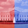 Presidential Election illustration with White House