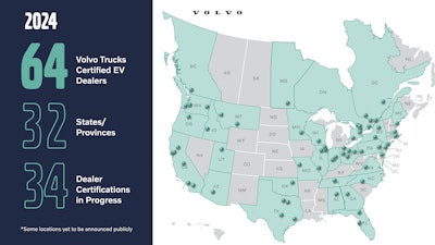 A chart showing certified electric vehicle locations