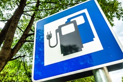 Battery electric truck charging sign