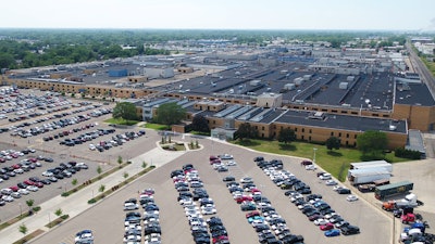 Detroit engine plant aerial view