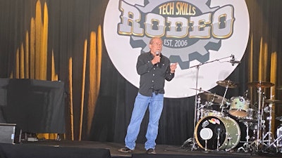 Rusty Rush talking at Tech Skills Rodeo