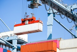 Crane ship container chassis
