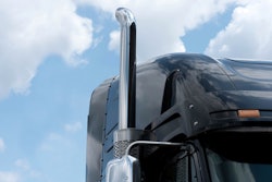 Exhaust from a Class 8 truck.